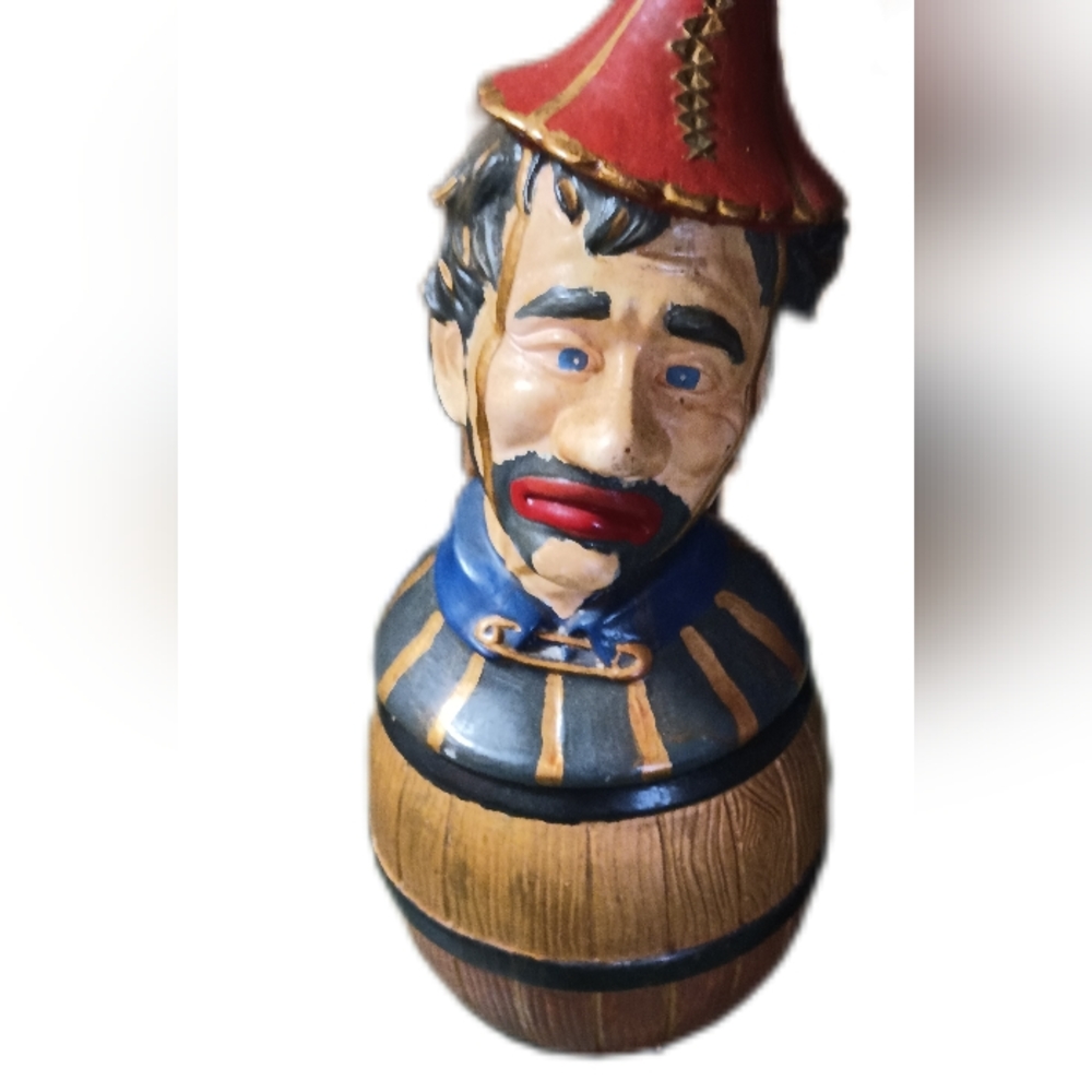 One of a kind hand painted Clown cookie jar made in Cookeville TN